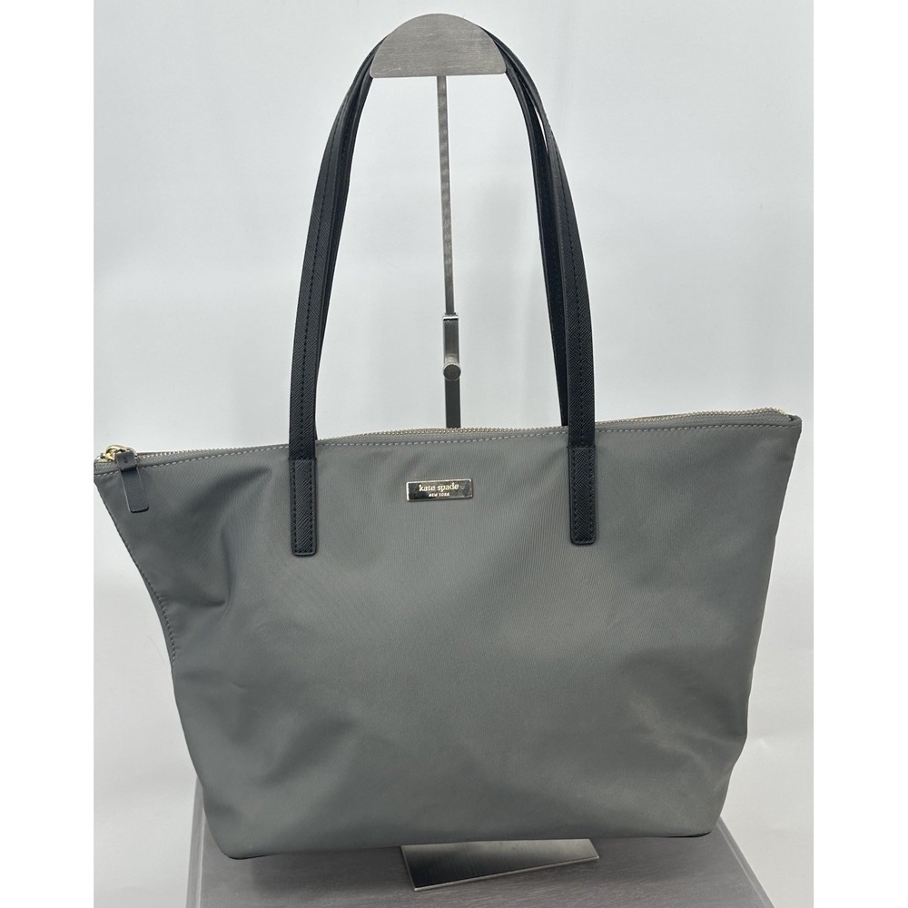 kate spade Gray Tote with Black Handles